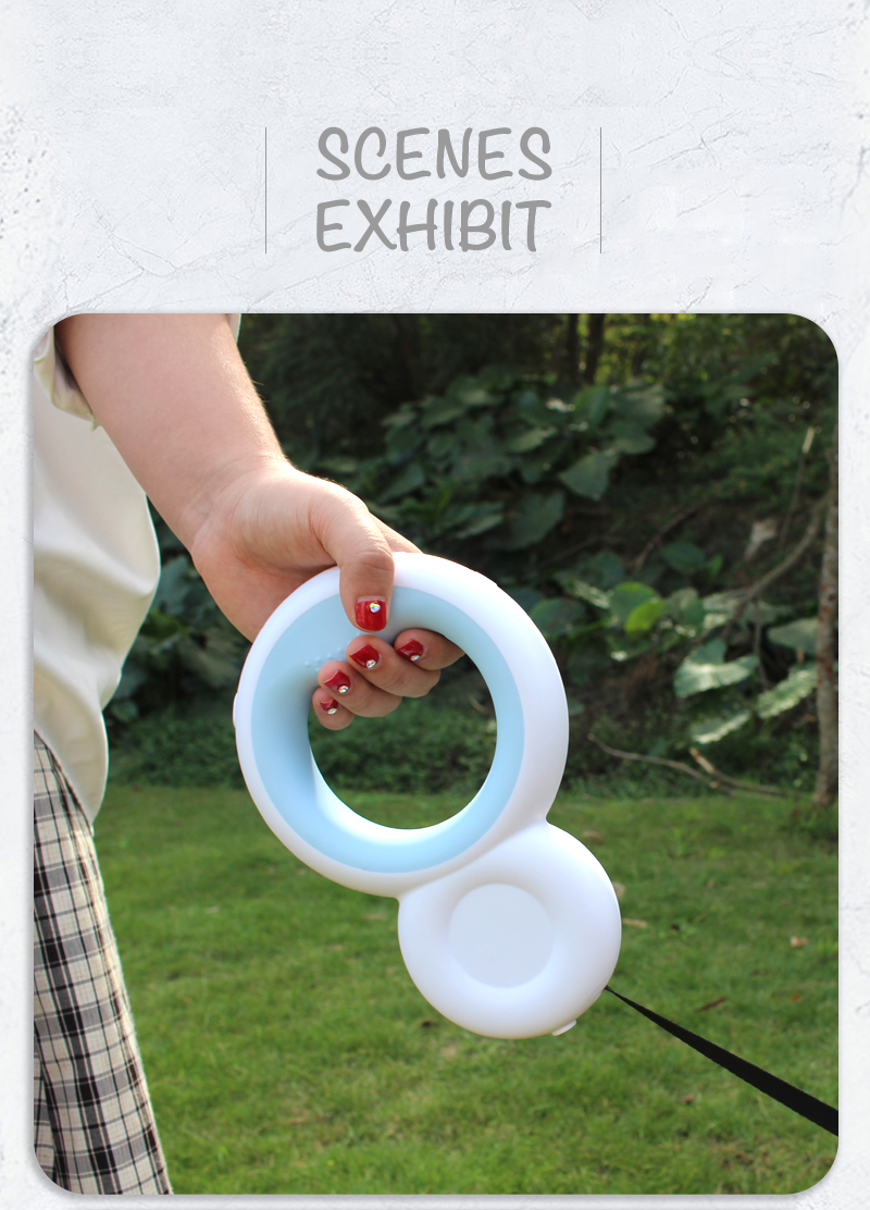 Retractable Dog Leash With Led Light Poop Bag