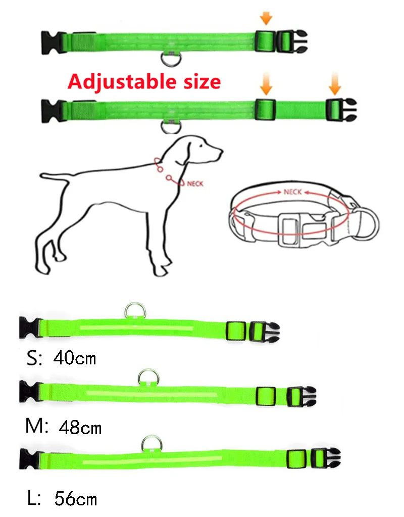 Dog Night Light Collar