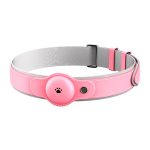 Airtag Dog Collar, Prevents Loss Leather Apple Airtag Dog Collar