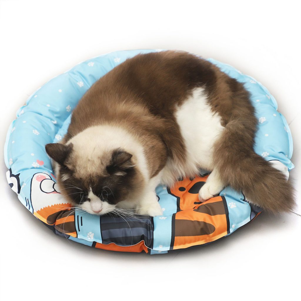 Dog & Cat Cooling Pet Ice Mat,  Round Pet Bed