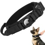 Suitable for AirTag Locator Tactical Dog Belt, nylon anti breakaway explosion proof pet collar
