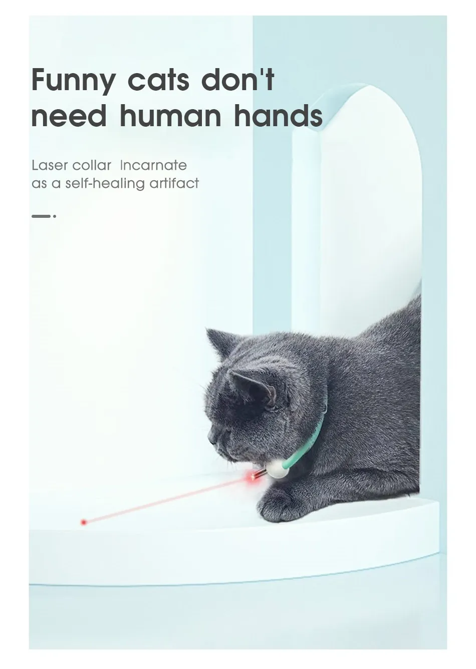 Smart Laser Tease Cat Collar
