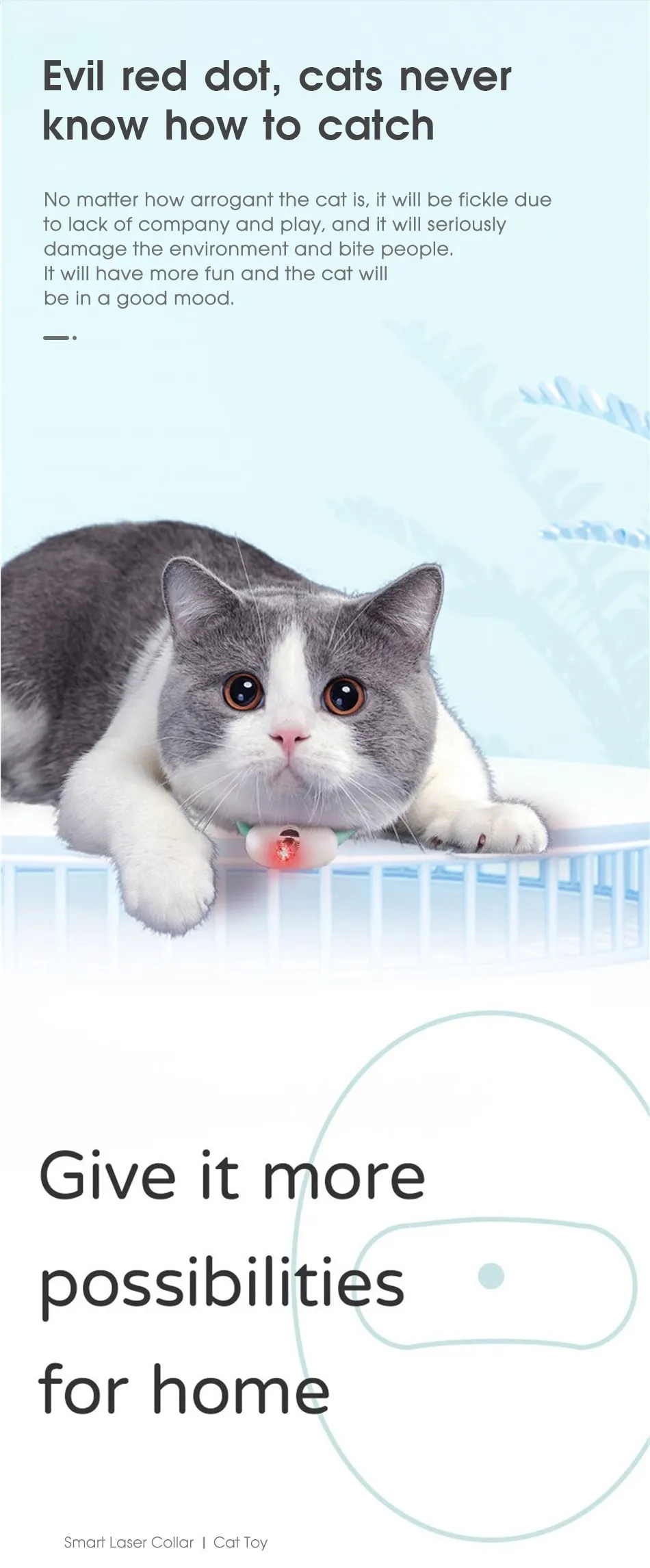 Smart Laser Tease Cat Collar