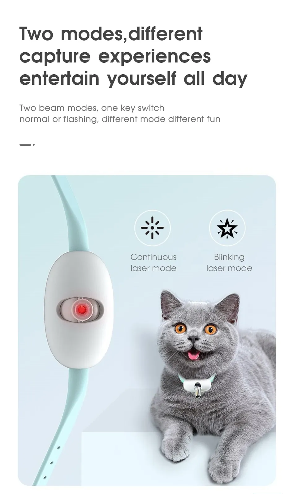 Smart Laser Tease Cat Collar