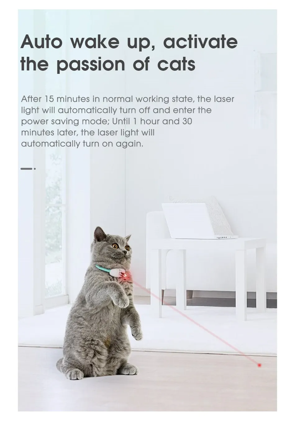 Smart Laser Tease Cat Collar
